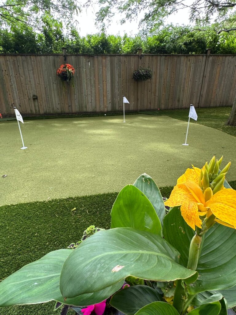 private golf putting practice surface