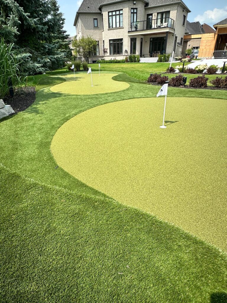 professional quality putting green installation
