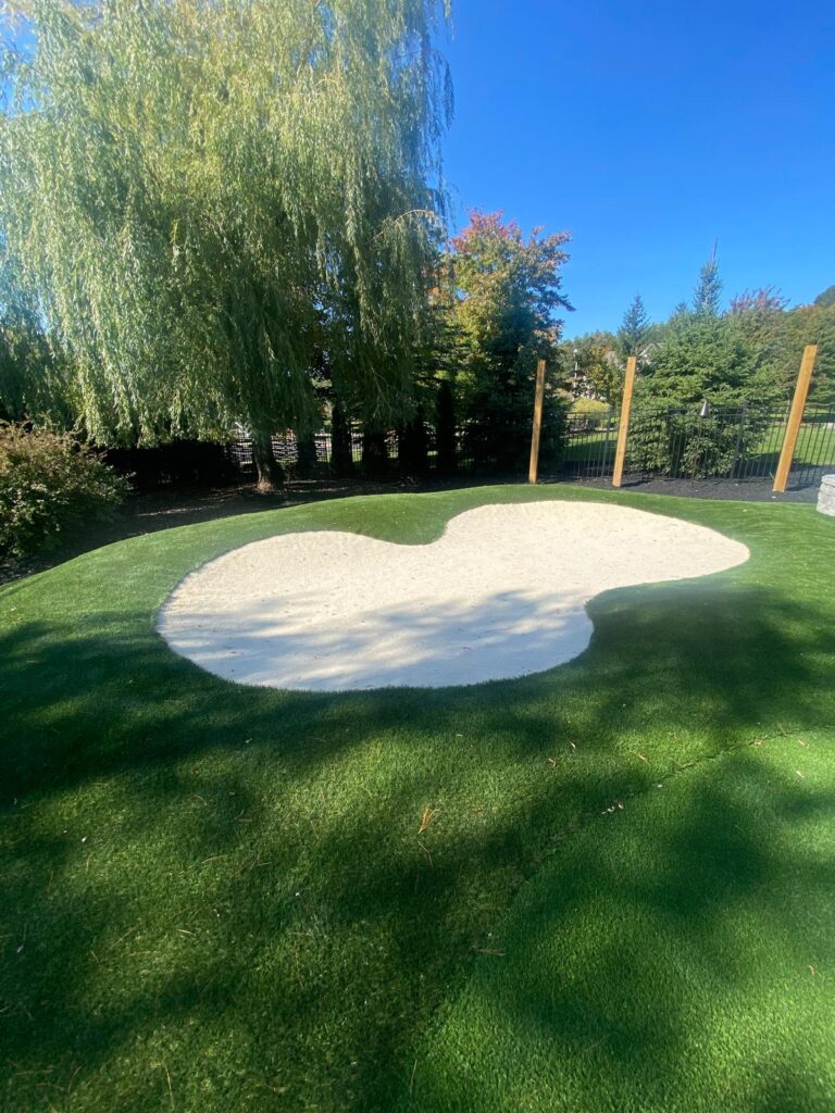 sandtrap and putting green